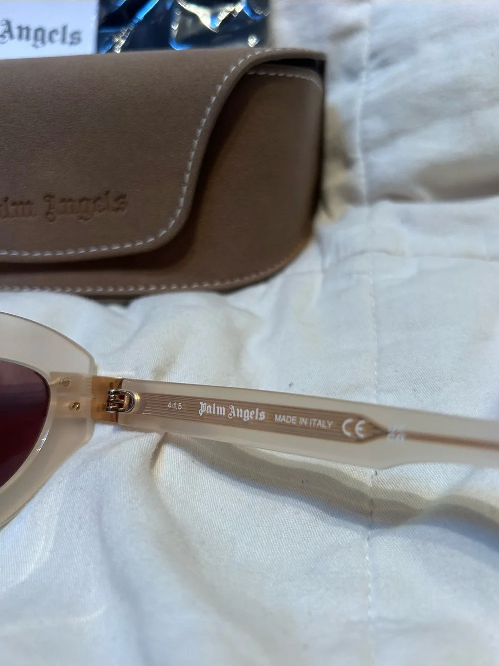Palm Angels Women's PERI10F 6164 Crystal Gold Sunglasses with Rose Lenses